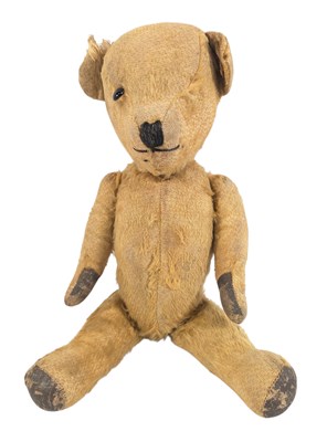 Lot 440 - TEDDY BEARS - 1920S MOHAIR STRAW FILLED TEDDY BEAR
