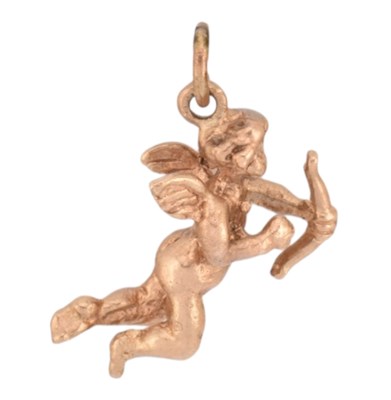 Lot 89 - HALLMARKED 9CT GOLD CUPID PENDANT CHARM