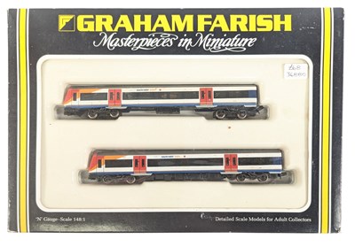 Lot 191 - MODEL RAILWAY - GRAHAM FARISH N GAUGE LOCOMOTIVE TRAIN SET NO. 8707