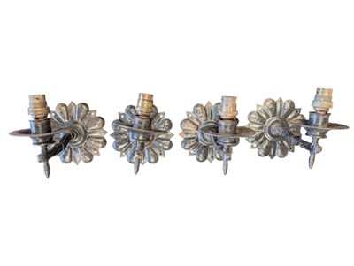Lot 380 - FOUR 20TH CENTURY VINTAGE IRON WALL SCONCES