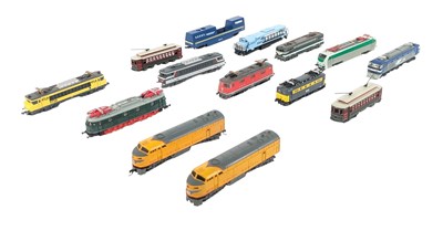 Lot 367 - MODEL RAILWAY - x12 N GAUGE LOCOMOTIVES INCLUDING KIT BUILT EXAMPLES