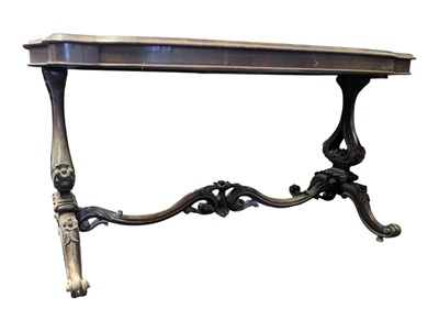 Lot 821 - VICTORIAN 19TH CENTURY WALNUT CARVED CONSOLE TABLE