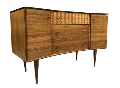 Lot 314A - UNIFLEX - MID CENTURY WALNUT SIDEBOARD CREDENZA