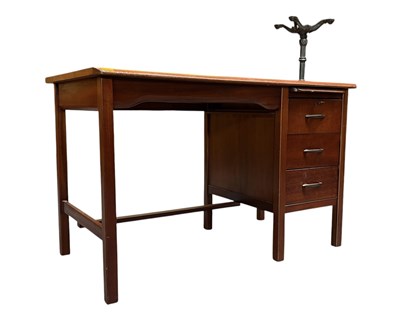Lot 210A - RETRO MID 20TH CENTURY TEAK KNEEHOLE DESK