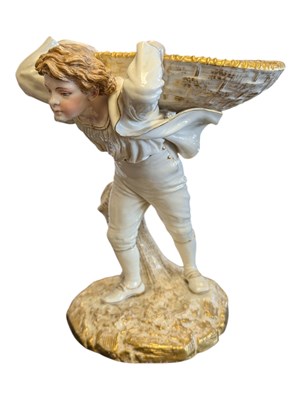 Lot 165 - 19TH CENTURY JAMES HADLEY PORCELAIN SWEETMEAT DISH