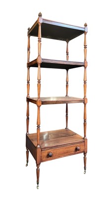 Lot 356 - VICTORIAN 19TH CENTURY MAHOGANY FOUR TIER WHATNOT ETAGERE