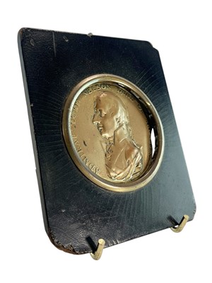 Lot 54 - LATE 19TH / EARLY 20TH CENTURY LORD NELSON BRASS PLAQUE