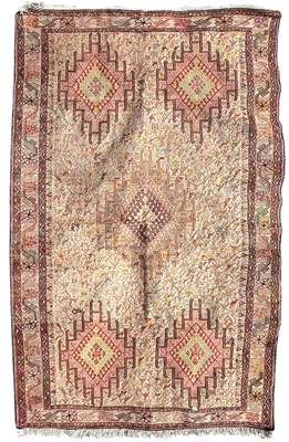 Lot 359 - 20TH CENTURY PERSIAN SOUMAK SHAHSVAN COTTON ON SILK CARPET RUG