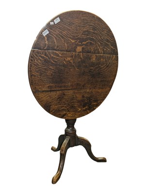 Lot 830 - GEORGE III 19TH CENTURY TILT TOP WINE TABLE