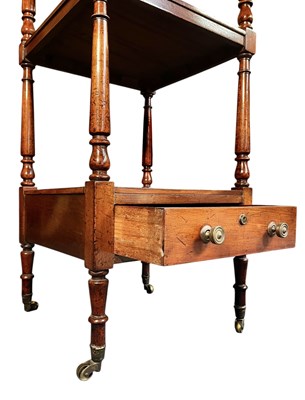 Lot 348 - 19TH CENTURY VICTORIAN MAHOGANY FOUR TIER WHATNOT ETAGERE