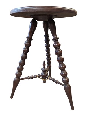 Lot 874 - 19TH CENTURY VICTORIAN BOBBIN TURNED CRICKET TABLE