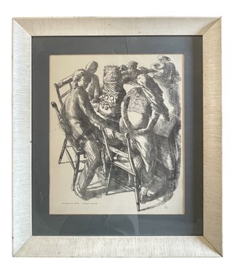 Lot 343 - SIR STANLEY SPENCER R.A. (1891-1959) - MARRIAGE AT CANA - LIM. ED. LITHOGRAPH