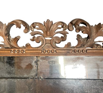 Lot 315 - ITALIAN FLORENTINE 19TH CENTURY CARVED OAK & LEAD WALL MIRROR