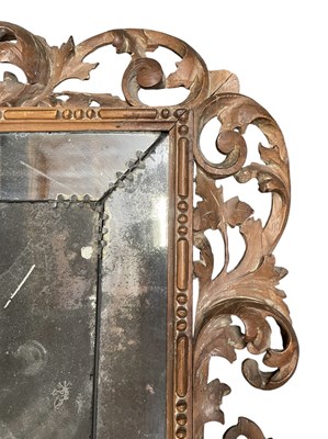 Lot 315 - ITALIAN FLORENTINE 19TH CENTURY CARVED OAK & LEAD WALL MIRROR