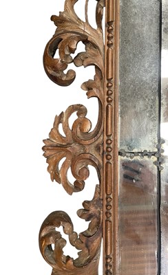 Lot 315 - ITALIAN FLORENTINE 19TH CENTURY CARVED OAK & LEAD WALL MIRROR