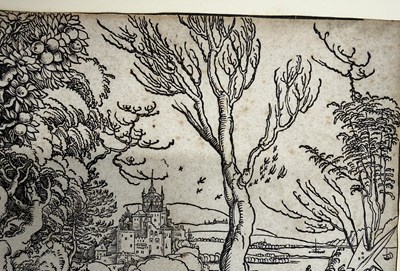Lot 350 - AFTER ALBRECHT DURER (1471-1582) - THE KNIGHT & THE LANSQUENET - WOODCUT