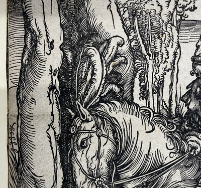 Lot 350 - AFTER ALBRECHT DURER (1471-1582) - THE KNIGHT & THE LANSQUENET - WOODCUT