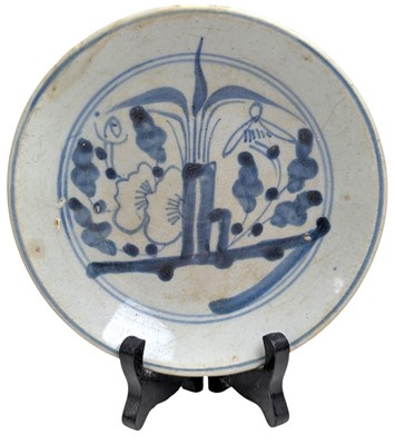 Lot 47 - 19TH CENTURY CHINESE BLUE & WHITE TEK SING CARGO PORCELAIN PLATE 泰兴号 青花碟