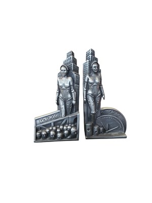 Lot 395 - PAIR OF COMPULSION SCULPTURE METROPOLIS BOOKENDS