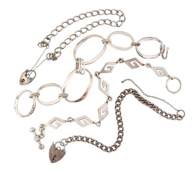Lot 162 - FOUR SILVER BRACELETS