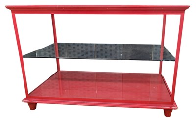Lot 346 - HIGH END DESIGN CONTEMPORARY PAINTED WOOD & GLASS HABERDASHERY SHOP DISPLAY CABINET