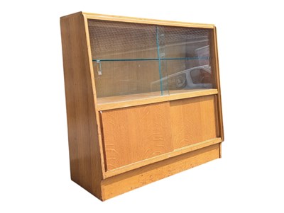 Lot 583 - G PLAN FURNITURE - MID CENTURY G PLAN GLAZED TEAK WATERFALL DISPLAY CABINET