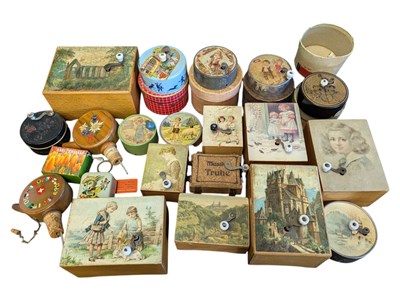 Lot 485 - COLLECTION VICTORIAN & LATER CHILDRENS MANIVELLE MUSIC BOXES