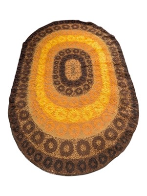 Lot 576 - VINTAGE 20TH CENTURY RETRO SWEDISH RYA CARPET FLOOR RUG