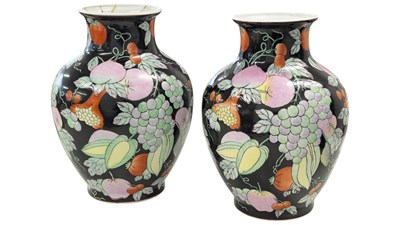 Lot 170 - PAIR OF MID CENTURY CHINESE CERAMIC VASES