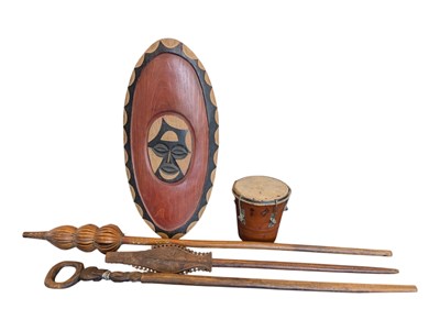 Lot 482 - COLLECTION OF LATE 20TH CENTURY AFRICAN TRIBAL PIECES