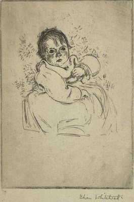 Lot 3 - LILIAN WHITEHEAD (1894-1959) - BABY PORTRAIT - ETCHING ON LIGHTWEIGHT PAPER