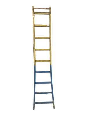 Lot 569 - VINTAGE 20TH CENTURY ADVERTISING PAINTED PINE LADDER