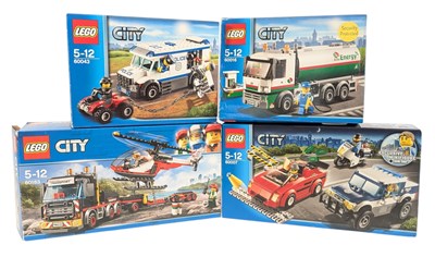 Lot 616 - LEGO - x4 BOXED CITY SETS NO. 60016, 60007, 60043 & 60183