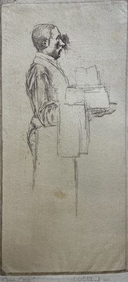 Lot 9 - LILIAN WHITEHEAD (1894-1959) - WAITER, 1923 - ETCHING ON LIGHTWEIGHT PAPER