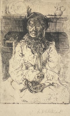 Lot 12 - LILIAN WHITEHEAD (1894-1959) - OLD CHELSEA, C. 1919 - ETCHING ON LIGHTWEIGHT PAPER