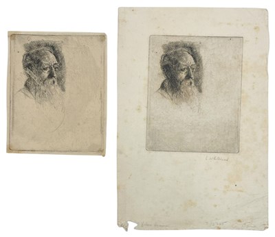 Lot 13 - LILIAN WHITEHEAD (1894-1959) - CHELSEA PENSIONER - TWO ETCHINGS ON LIGHTWEIGHT PAPER