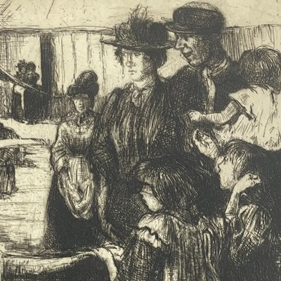 Lot 16 - LILIAN WHITEHEAD (1894-1959) - BANK HOLIDAY, 1921 - ETCHING ON PAPER