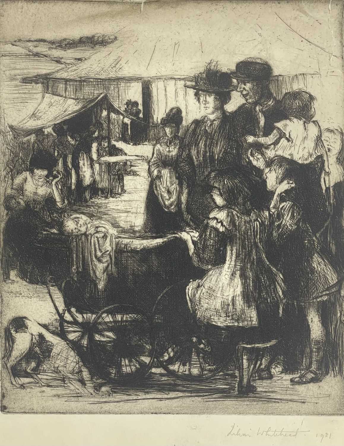 Lot 16 - LILIAN WHITEHEAD (1894-1959) - BANK HOLIDAY, 1921 - ETCHING ON PAPER