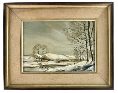 Lot 521 - MICHAEL D BARNFATHER (B. 1934) - 20TH CENTURY OIL ON CANVAS LANDSCAPE PAINTING