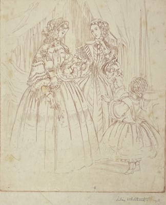 Lot 17 - LILIAN WHITEHEAD (1894-1959) - REGENCY SCENE, 1928 - ETCHING ON PAPER