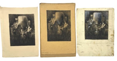 Lot 22 - LILIAN WHITEHEAD (1894-1959) - CANDLELIGHT - THREE ETCHINGS ON PAPER