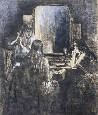 Lot 22 - LILIAN WHITEHEAD (1894-1959) - CANDLELIGHT - THREE ETCHINGS ON PAPER
