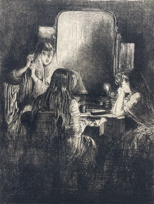 Lot 22 - LILIAN WHITEHEAD (1894-1959) - CANDLELIGHT - THREE ETCHINGS ON PAPER