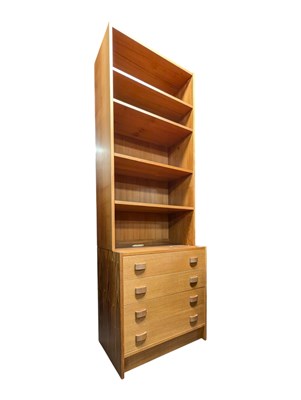 Lot 570 - DOMINO MOBLER, DANISH - MID CENTURY TEAK BOOKCASE CHEST