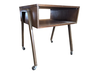 Lot 571 - BRITISH MODERN DESIGN - MID CENTURY TEAK WOOD A-FRAME HI-FI STAND