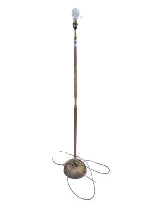 Lot 572 - BRITISH MODERN DESIGN - MID CENTURY TEAK WOOD STANDARD LAMP