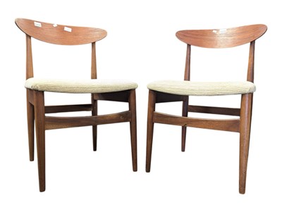 Lot 621 - BRITISH MODERN DESIGN - PAIR OF MID CENTURY TEAK DINING CHAIRS