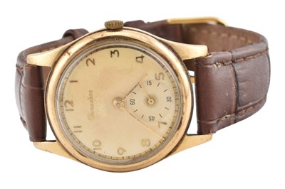 Lot 79 - 1970S HALLMARKED 9CT GOLD CRUSADER WRISTWATCH