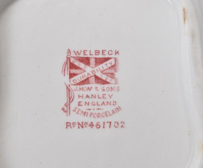 Lot 2 - WELBECK - J.H.W & SONS - 20TH CENTURY SEMI-PORCELAIN DINNER SERVICE