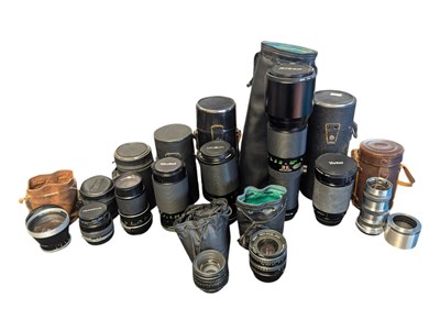 Lot 443 - COLLECTION OF LATE 20TH CENTURY VINTAGE CAMERA LENSES